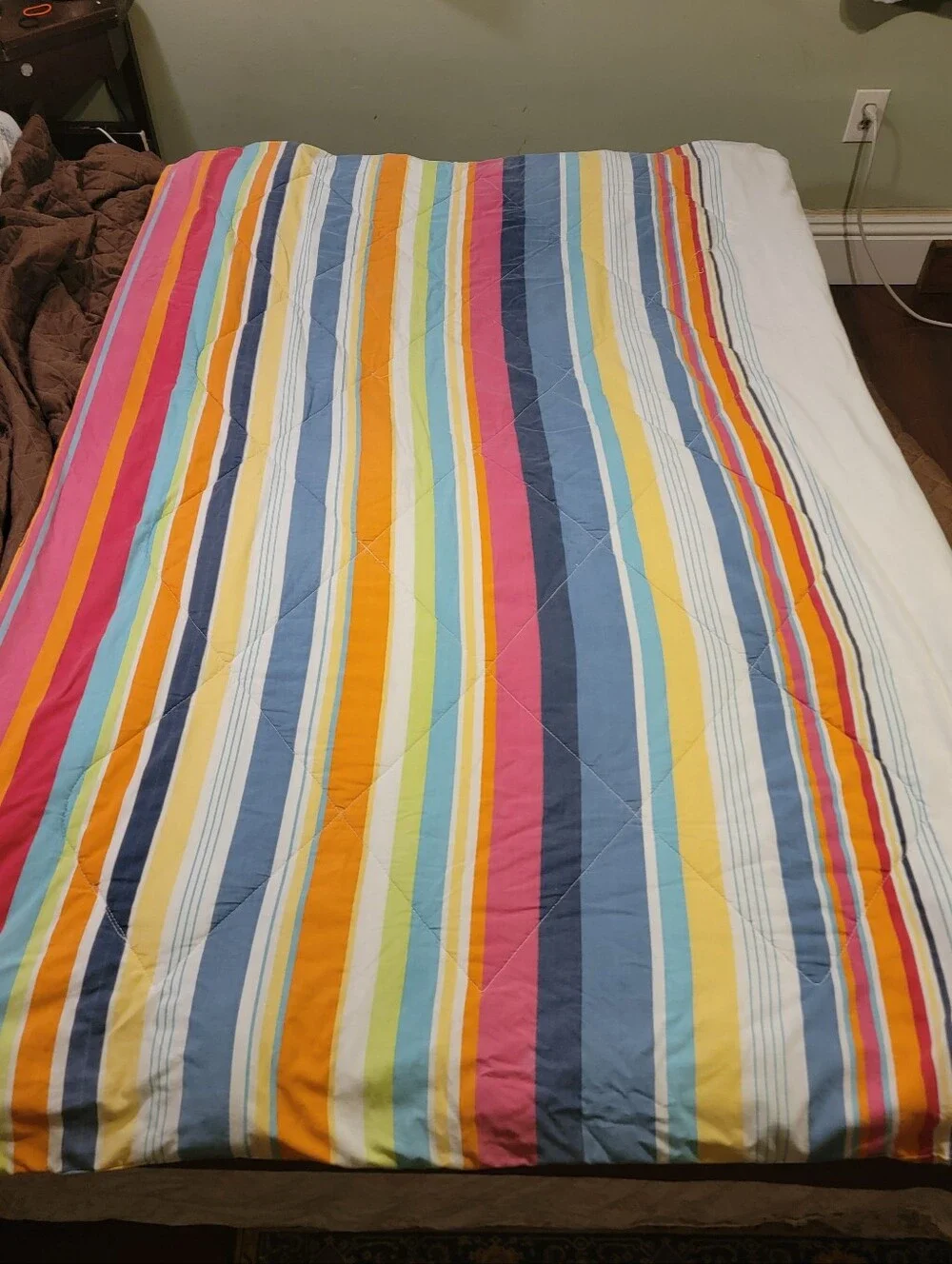 Multi-Color Striped Comforter - Bright Stripe Bedding